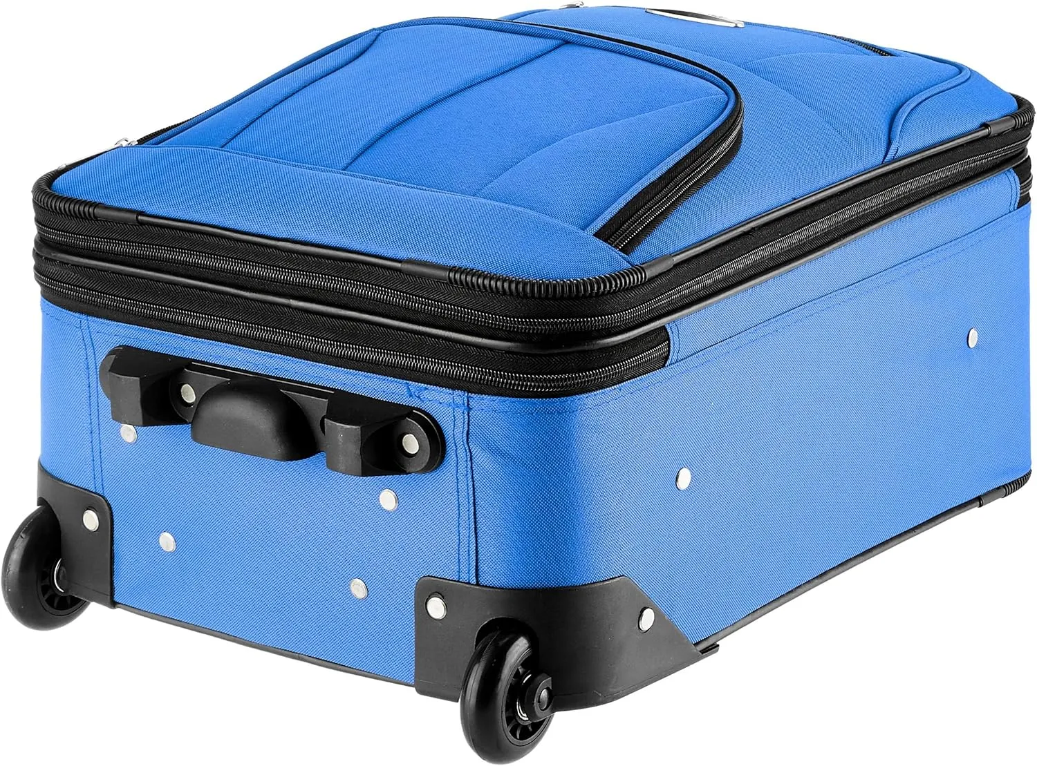 Rockland Fashion Softside Upright Luggage Set,Expandable, Blue, 2-Piece (14/19)