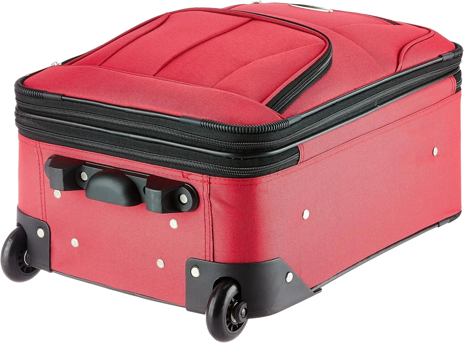 Rockland Fashion Softside Upright Luggage Set,Expandable, Red, 2-Piece (14/19)