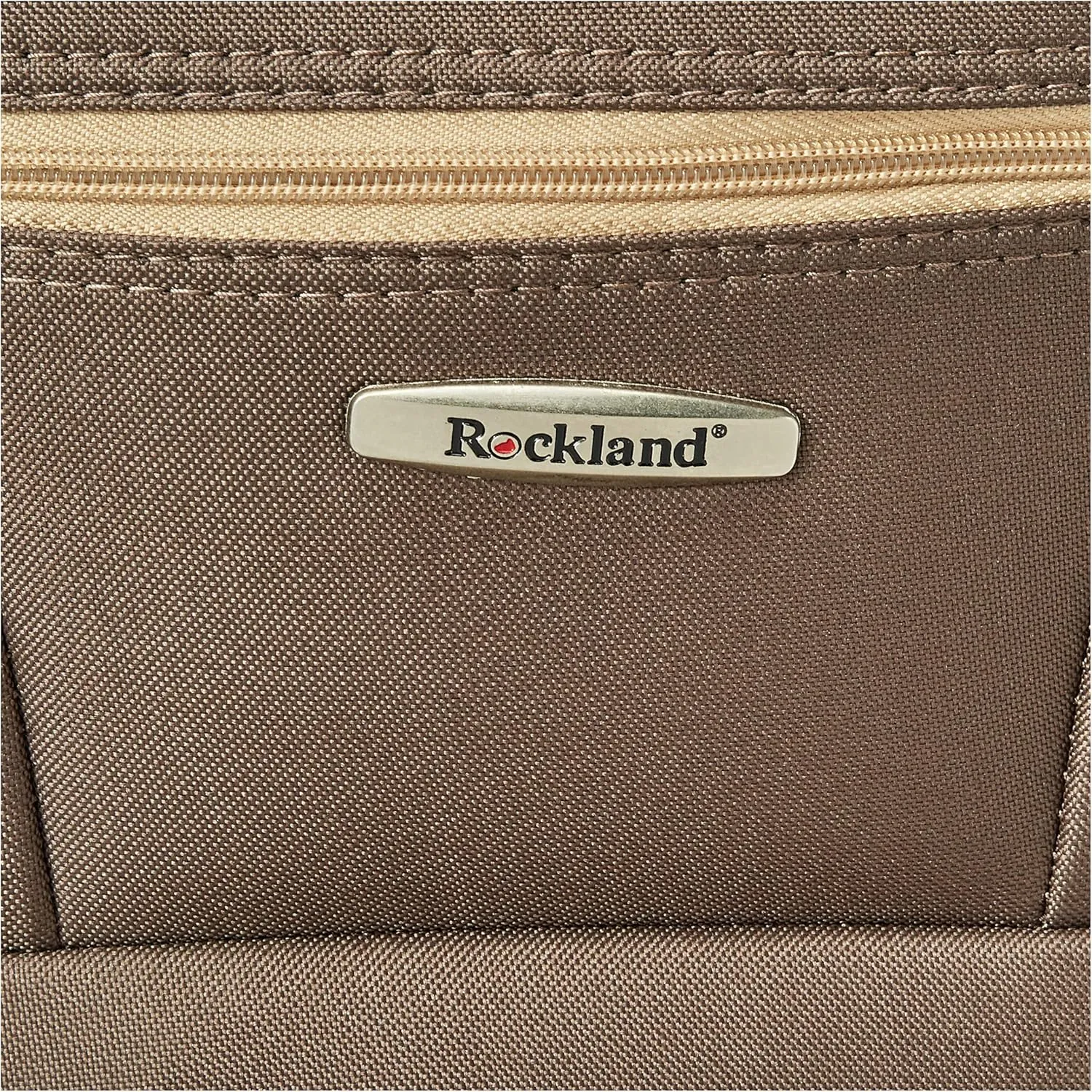 Rockland Fashion Softside Upright Luggage Set,'Expandable,Lightweight,Telescopic Handle,Wheel, Brown, 2-Piece (14/19)