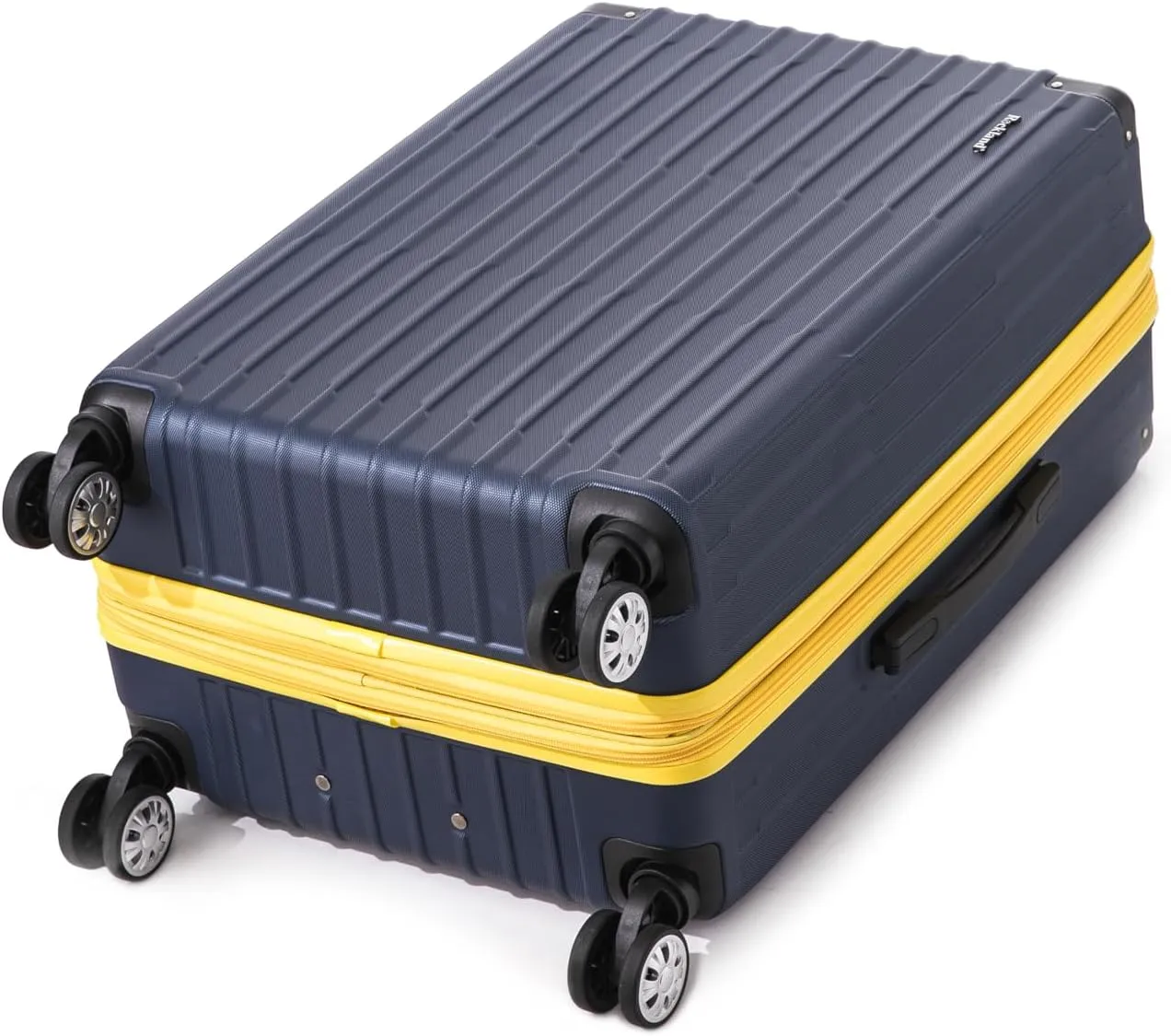 Rockland Hardside Spinner Wheel Carry On with Tote Luggage Set, Navy