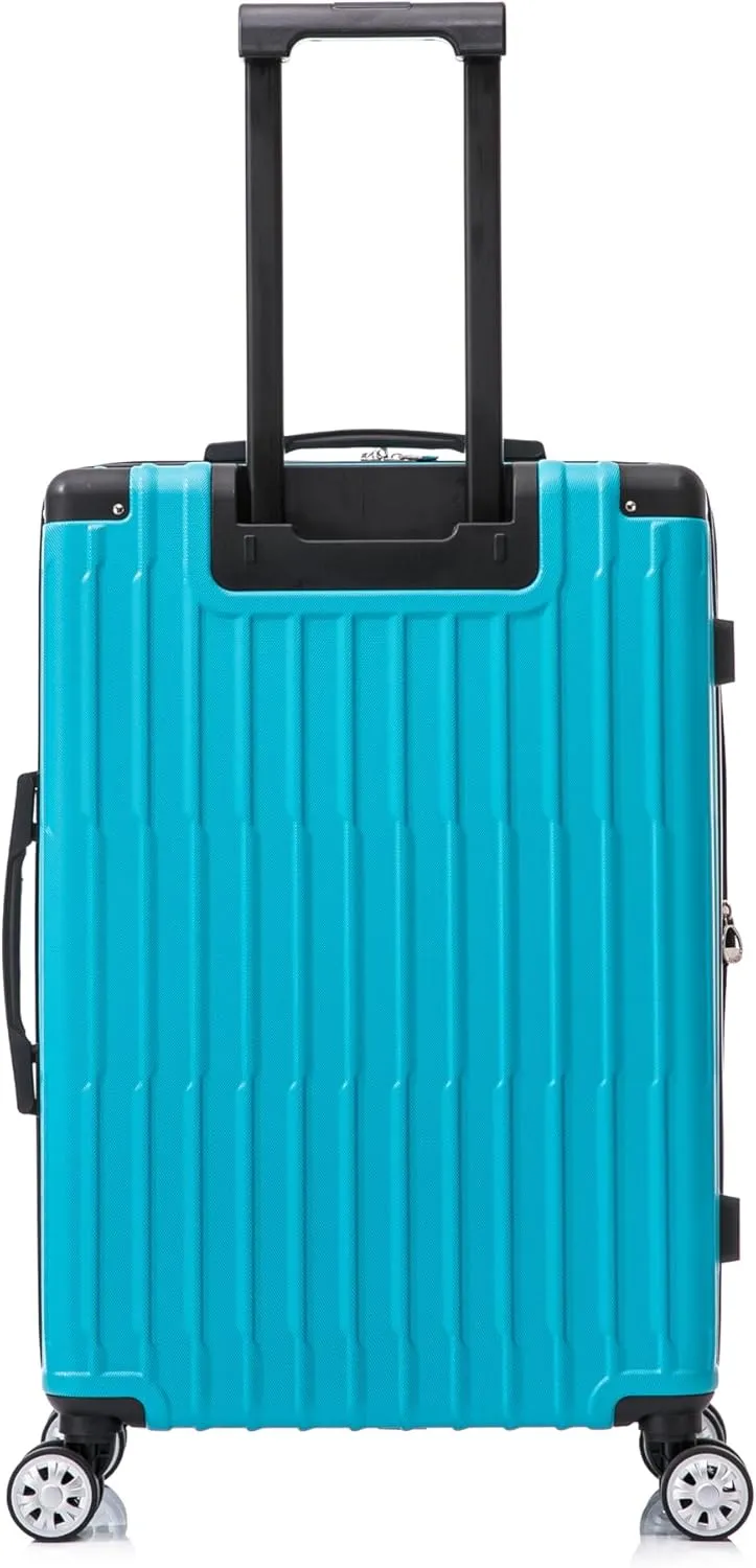 Rockland Hardside Spinner Wheel Carry On with Tote Luggage Set, Turquoise
