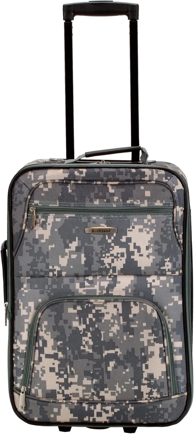 Rockland Journey Fashion Softside Expandable Upright Luggage, ACU CAMO, 4-Piece Set (14/19/24/28)