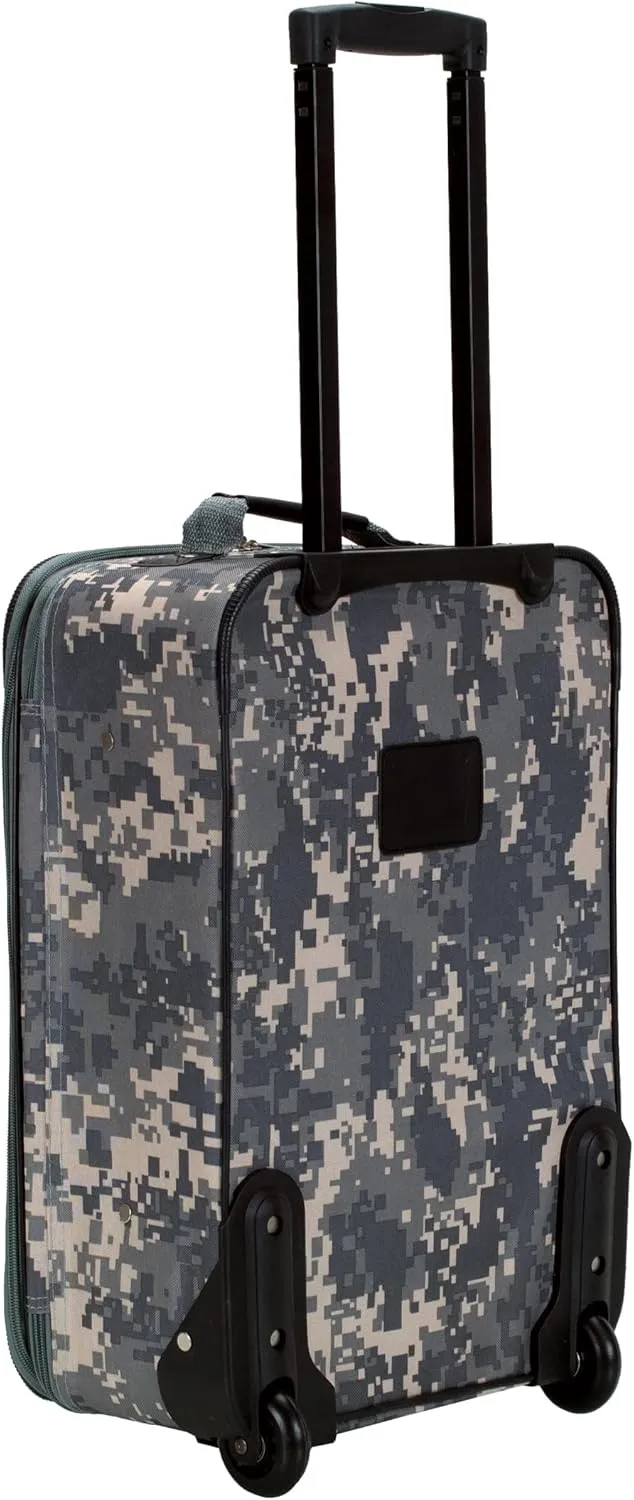 Rockland Journey Fashion Softside Expandable Upright Luggage, ACU CAMO, 4-Piece Set (14/19/24/28)