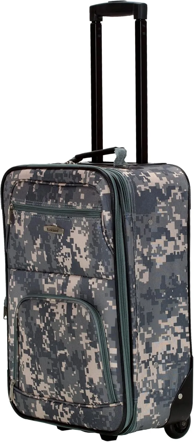 Rockland Journey Fashion Softside Expandable Upright Luggage, ACU CAMO, 4-Piece Set (14/19/24/28)
