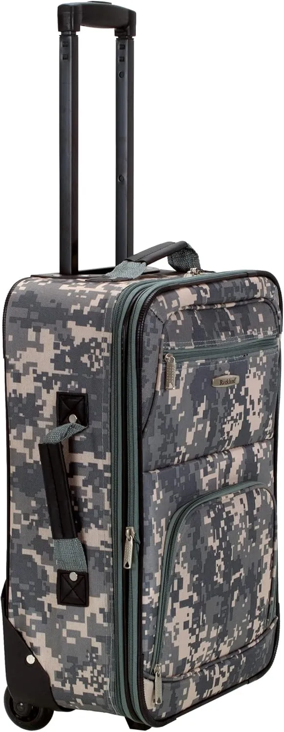 Rockland Journey Fashion Softside Expandable Upright Luggage, ACU CAMO, 4-Piece Set (14/19/24/28)