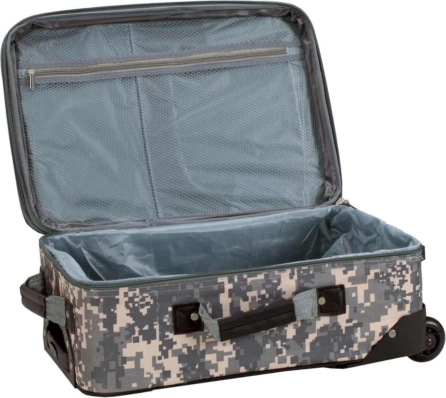 Rockland Journey Fashion Softside Expandable Upright Luggage, ACU CAMO, 4-Piece Set (14/19/24/28)