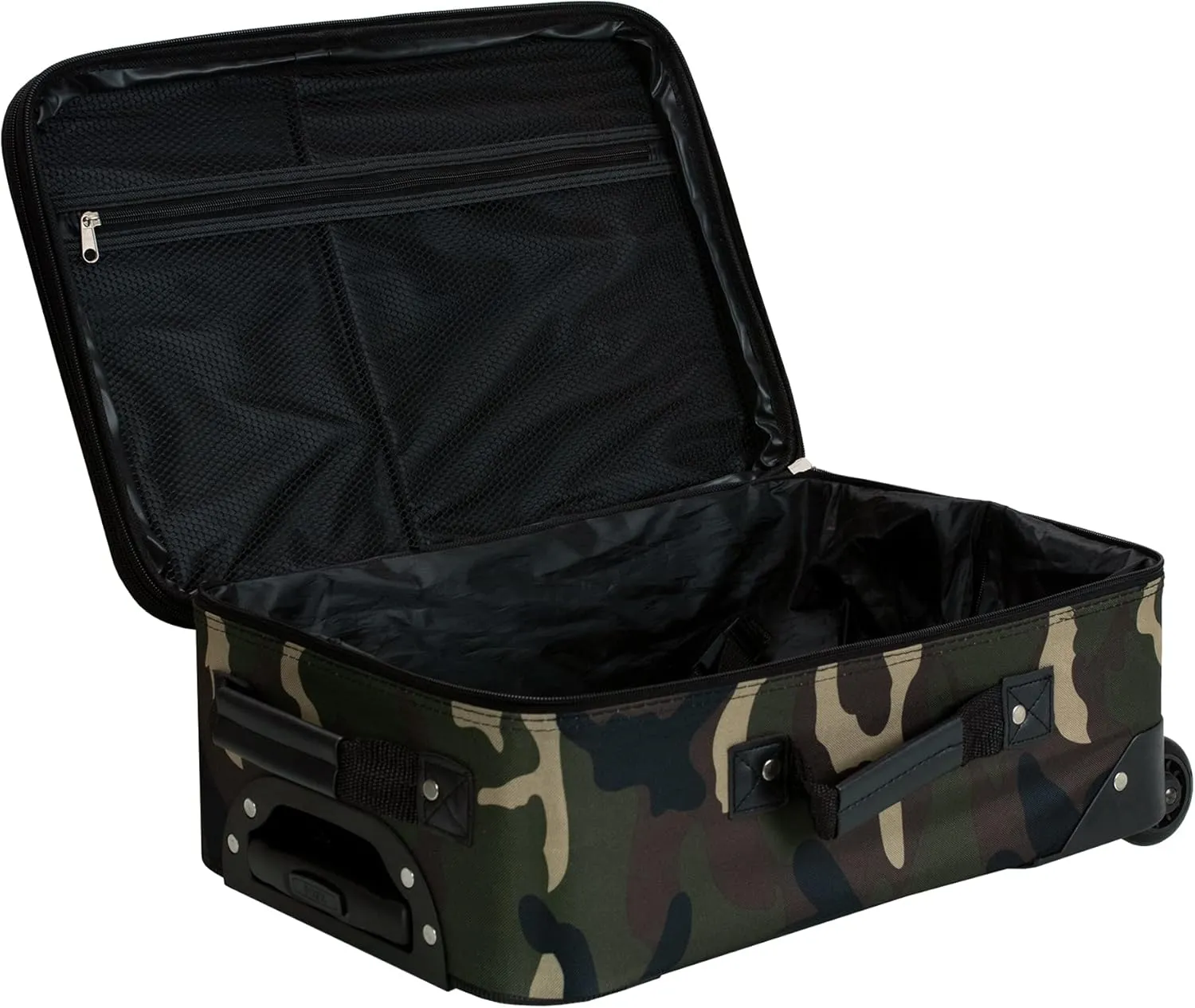 Rockland Journey Softside Upright Luggage Set, Expandable, Camouflage, 4-Piece (14/19/24/28)