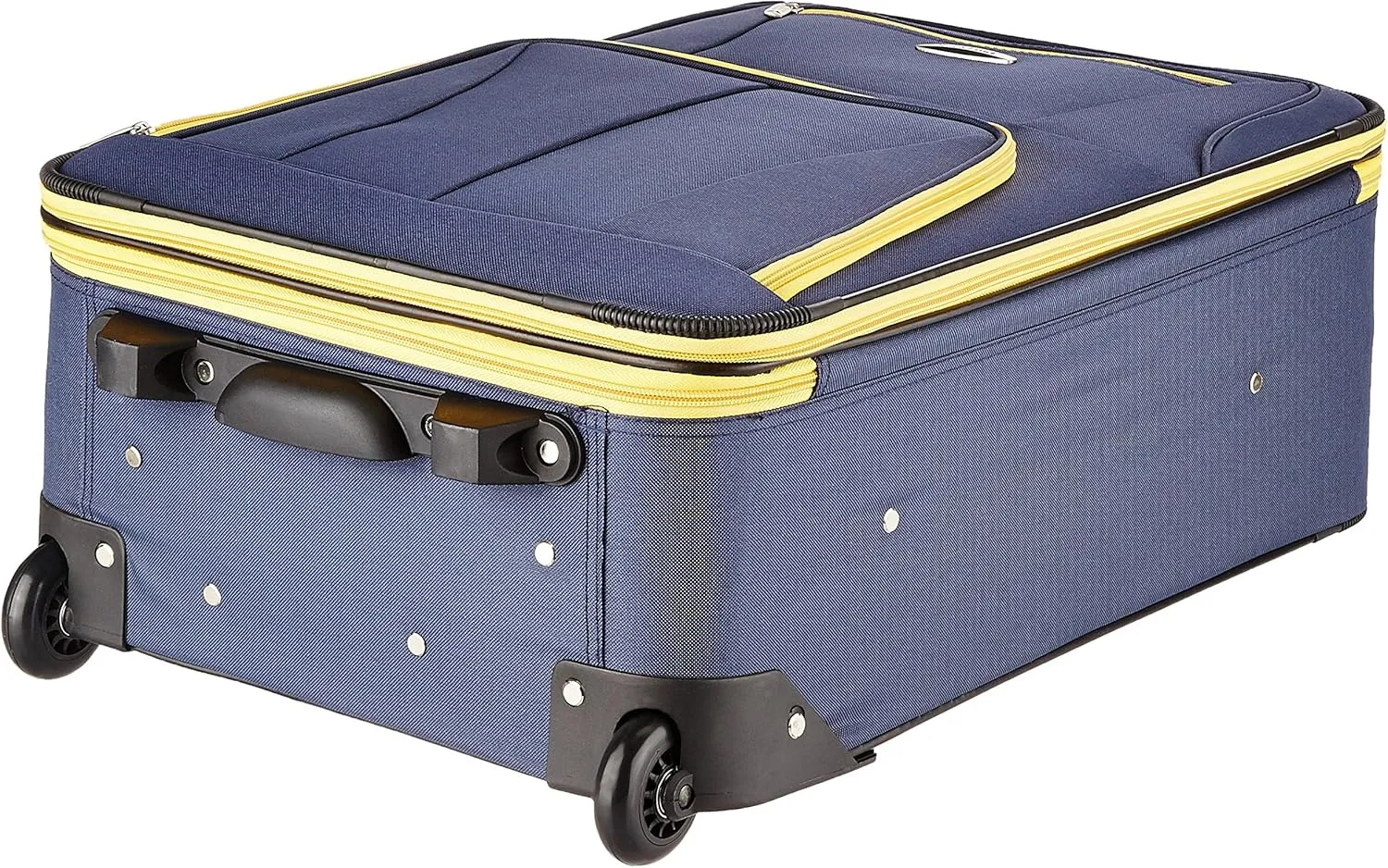 Rockland Journey Softside Upright Luggage Set, Expandable, Navy, 4-Piece (14/19/24/28)