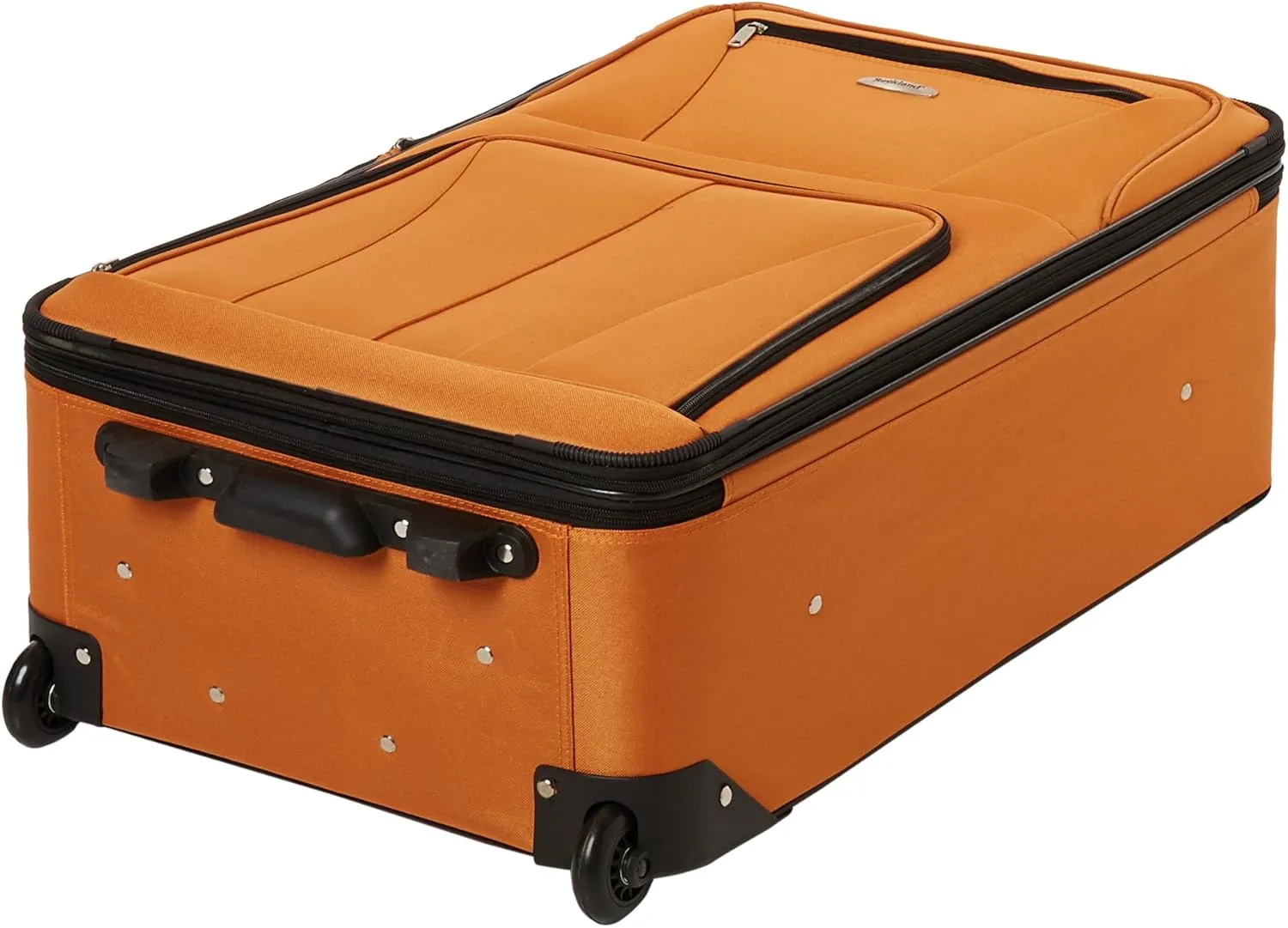 Rockland Journey Softside Upright Luggage Set, Expandable, Orange, 4-Piece (14/19/24/28)