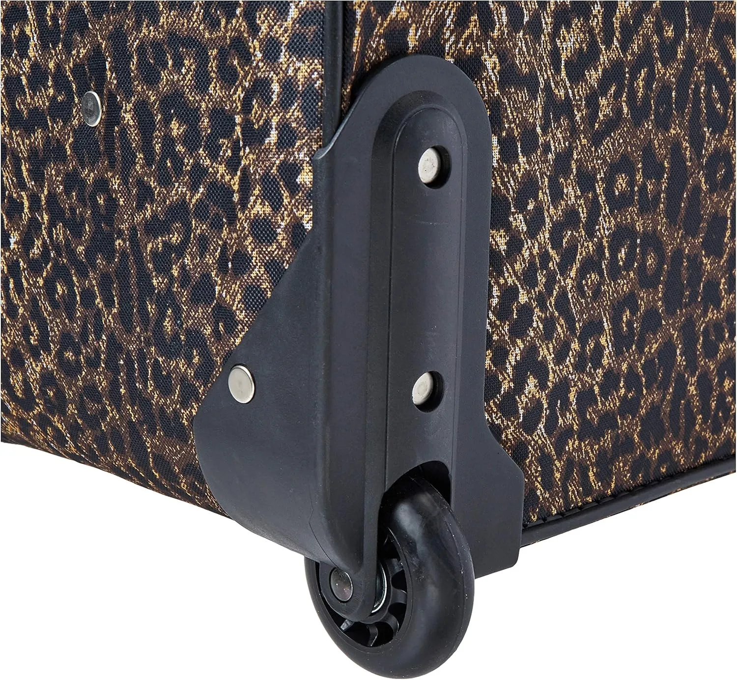 Rockland Jungle Softside Upright Luggage, Leopard, 4-Piece Set (14/19/24/28)