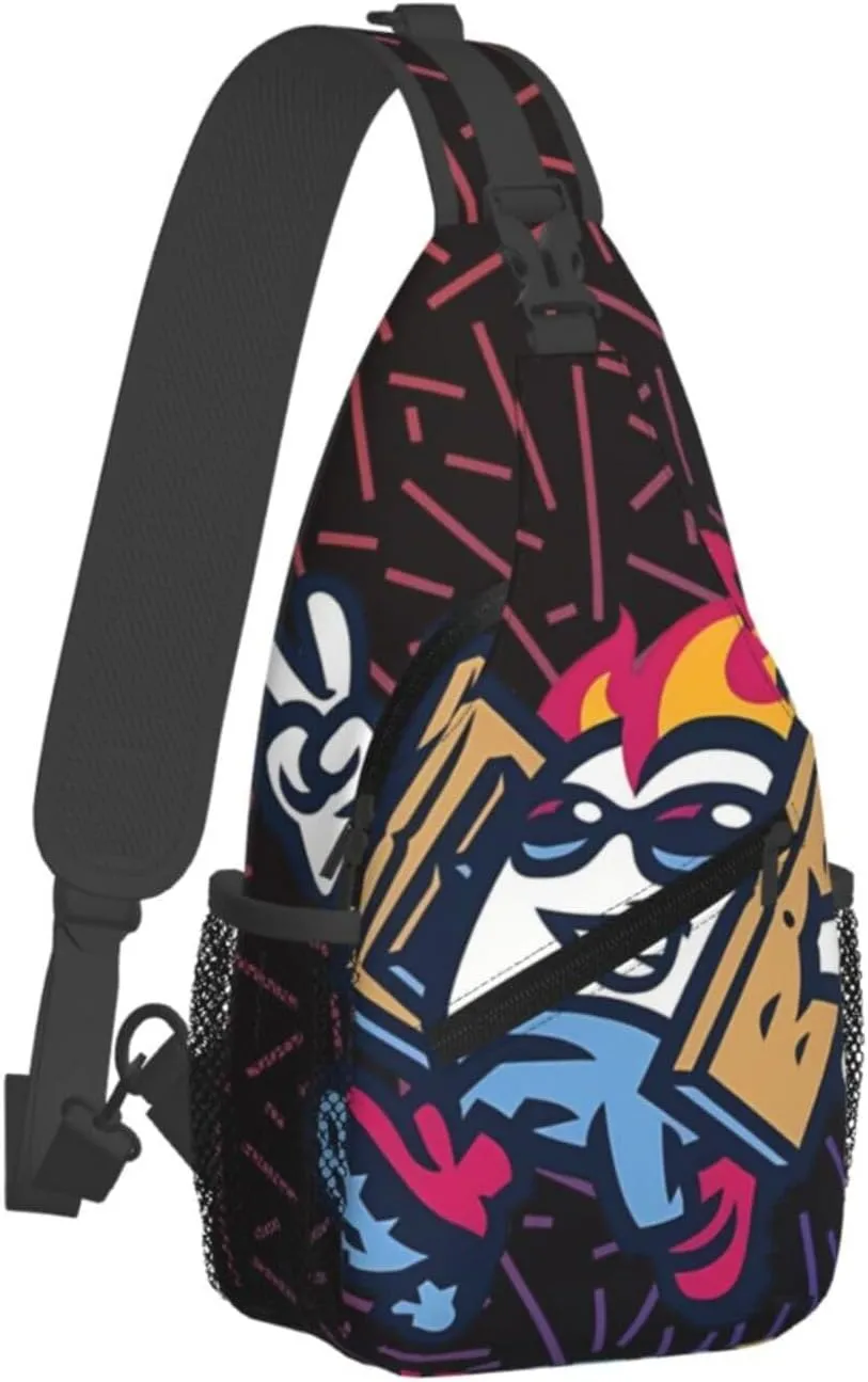 Rocky Mountain Vibes Crossbody For Men Women Sling Chest Bag Shoulder Bag Lightweight One Strap Backpack Multipurpose Travel Hiking Daypack