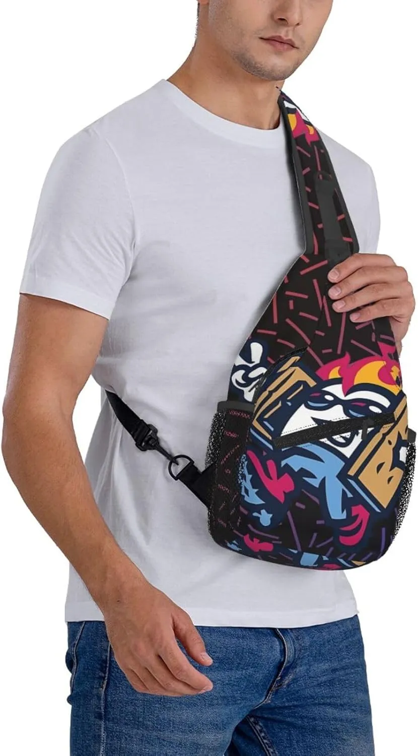 Rocky Mountain Vibes Crossbody For Men Women Sling Chest Bag Shoulder Bag Lightweight One Strap Backpack Multipurpose Travel Hiking Daypack