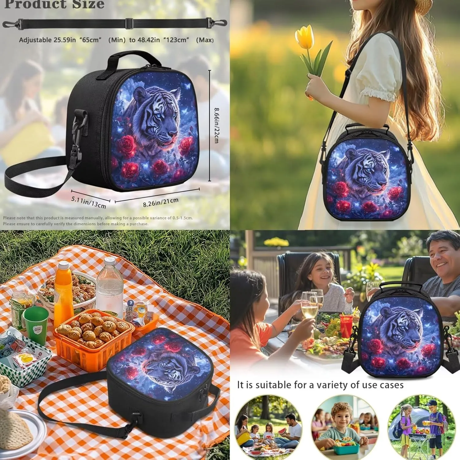 Rose Tiger Kids School Backpack for Boys 5th Grade 4-in-1 Teenage Backpacks for Boys Bookbag with Lunch Box Pencil Case Bottle Sleeve Lightweight Elementary School Bags for Kids