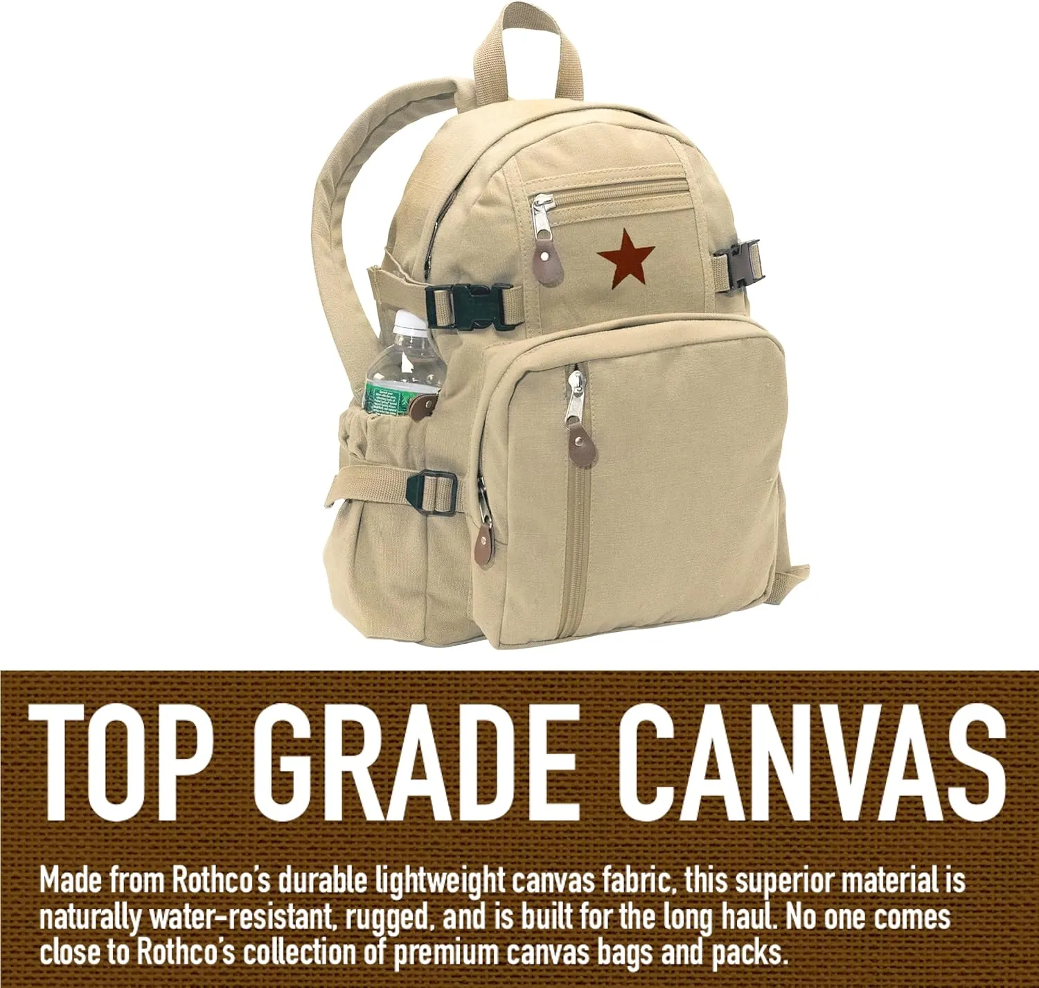 Rothco 8558: Vintage Canvas Compact Backpack