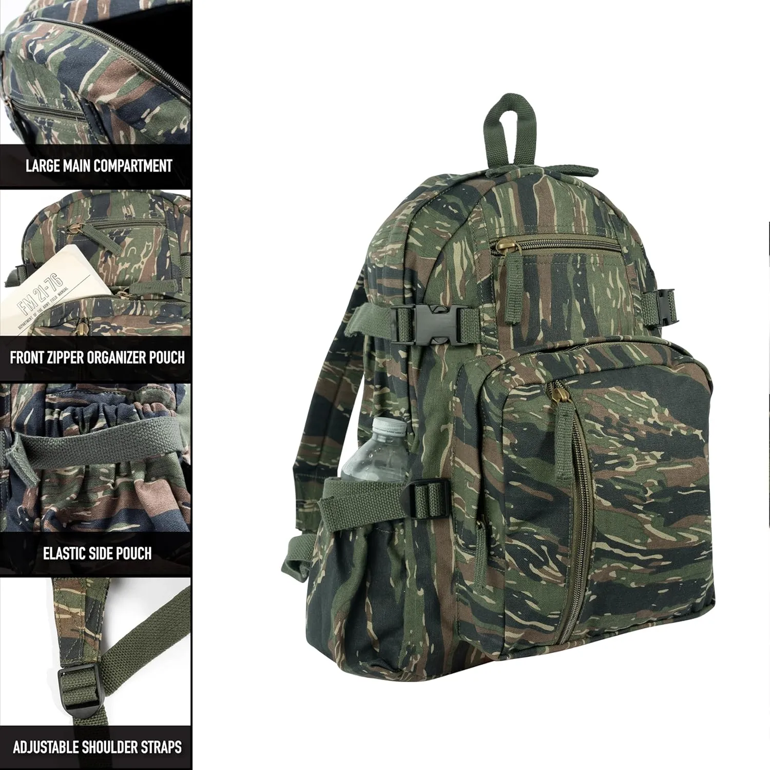 Rothco 8558: Vintage Canvas Compact Backpack