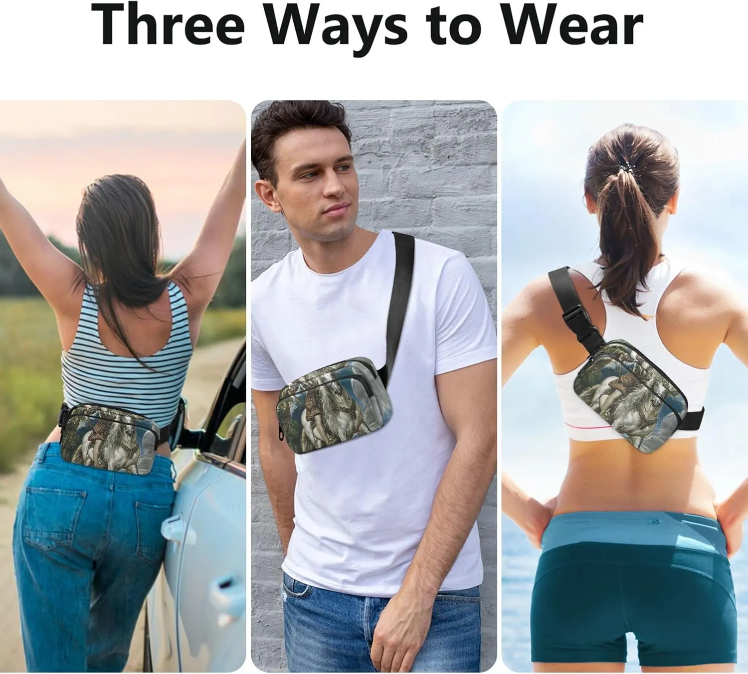 Rubens Equestrian Duke Lerma Fanny Pack for Women Hip Pouch Belt Bag Waterproof Neon Cross Body Waist Purse