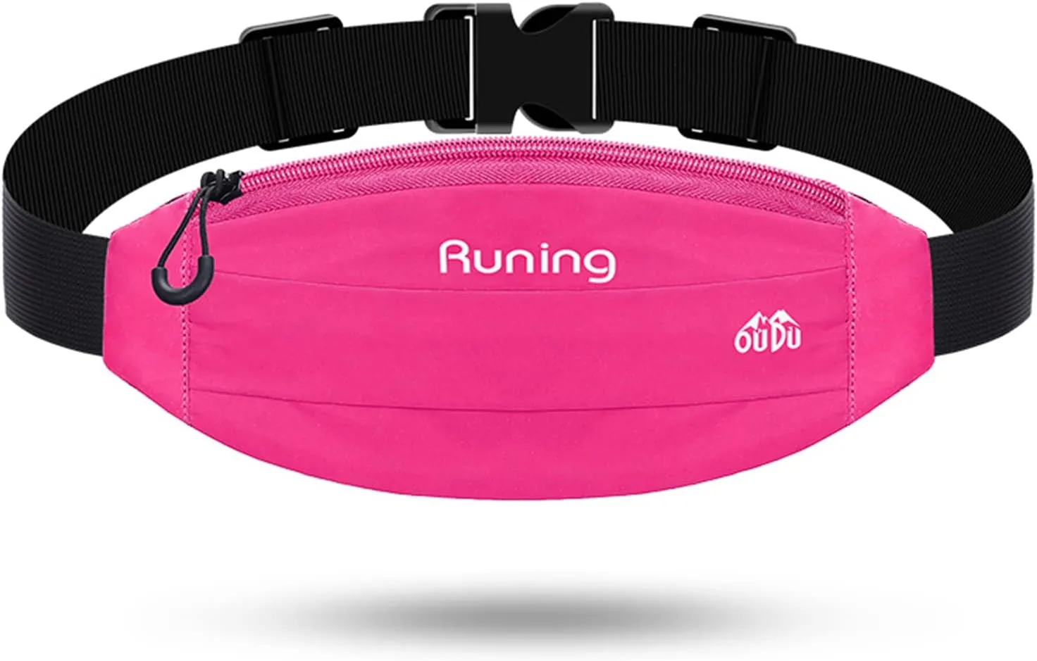 Running Belt Waist Pack - Running Fanny Pack for Women & Men - Hiking Cycling Workout Belt Bag - Whole Bag Reflective Runner Pouch - Waterproof Cell Phone Holder Rosy