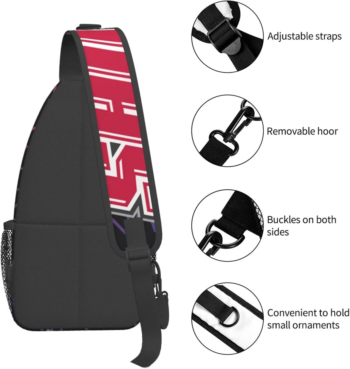 Sacred Heart University Small Crossbody Backpack Sling Bag For Men Women Mini One Shoulder Chest Bags Gym Sport Travel Hiking Daypack