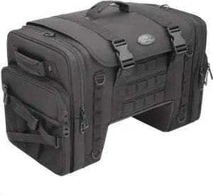 Saddlemen TS3200DE Tactical Deluxe Cruiser Tail Street Motorcycle Tail Bags - Black/One Size