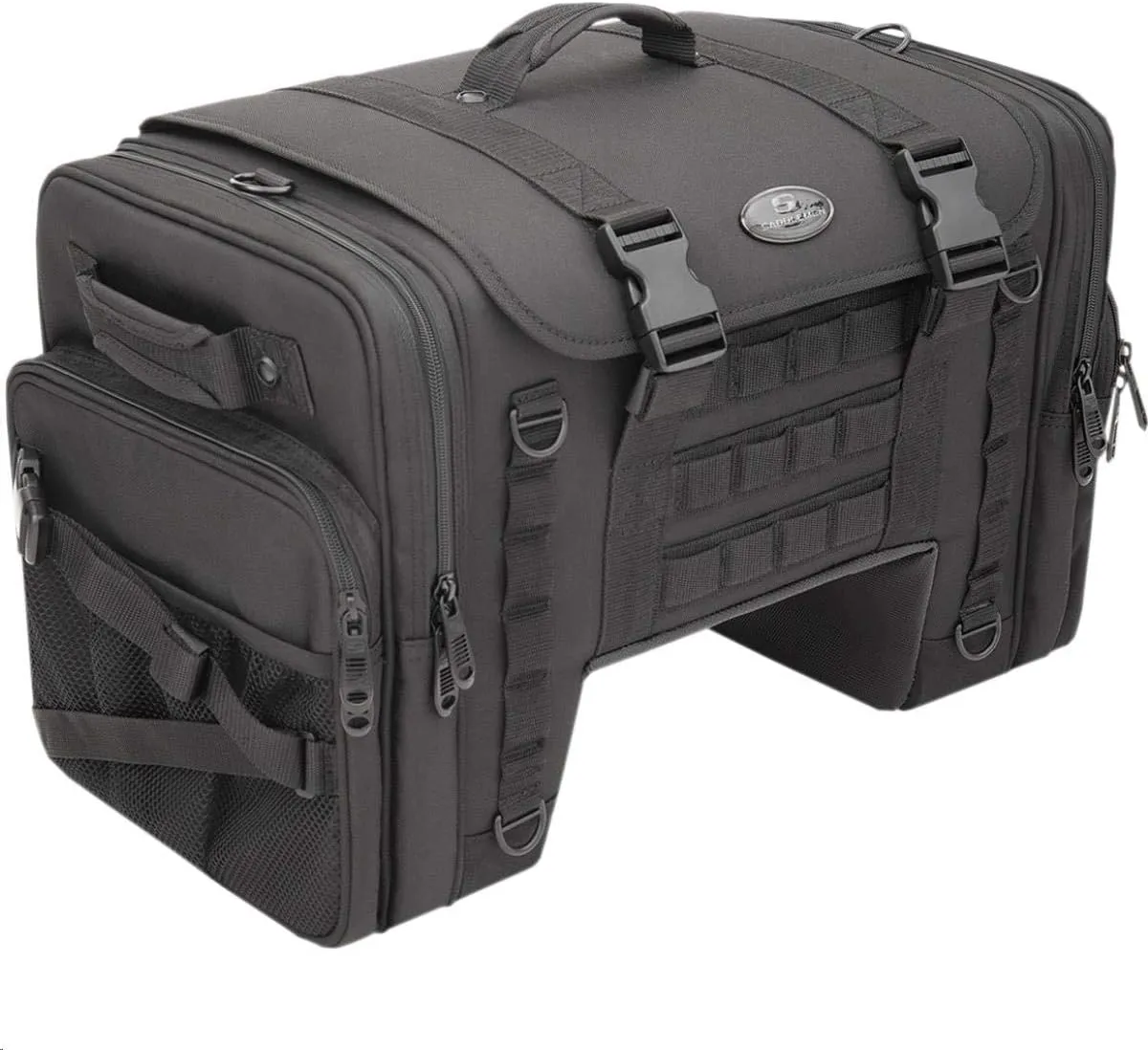 Saddlemen TS3200DE Tactical Deluxe Cruiser Tail Street Motorcycle Tail Bags - Black/One Size