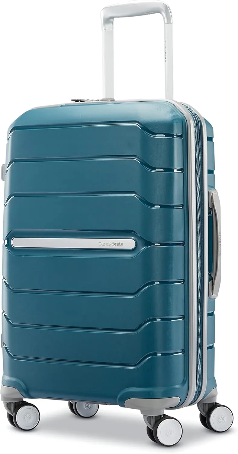 Samsonite Freeform Hardside Expandable Luggage with Spinners, Dark Teal, 2PC SET (Carry-on/Large)