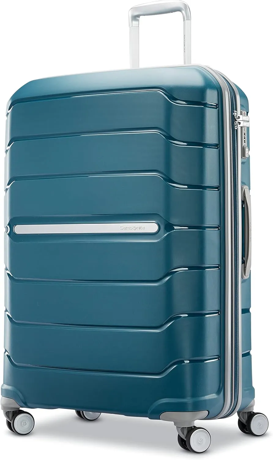Samsonite Freeform Hardside Expandable Luggage with Spinners, Dark Teal, 2PC SET (Carry-on/Large)