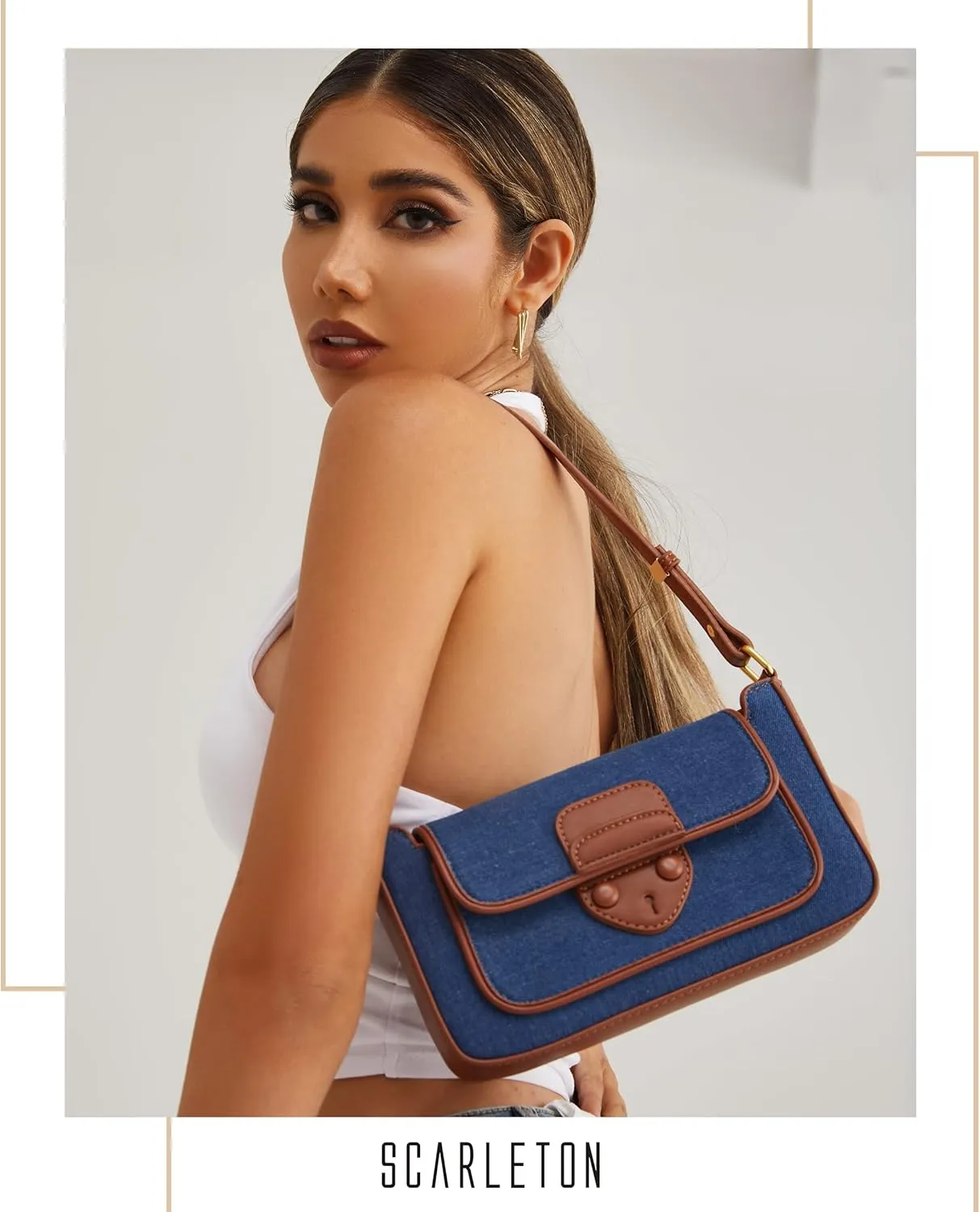 Scarleton Crossbody Bags for Women, Purses for Women, Lightweight Shoulder Bag Purse, Crossbody Bag with 2 Straps, H2087