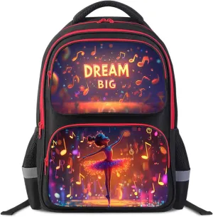School Backpack for Girls, Kids Bookbag for Elementary Middle School, Back to School, 17" Student Back Pack for Children Age 6-18