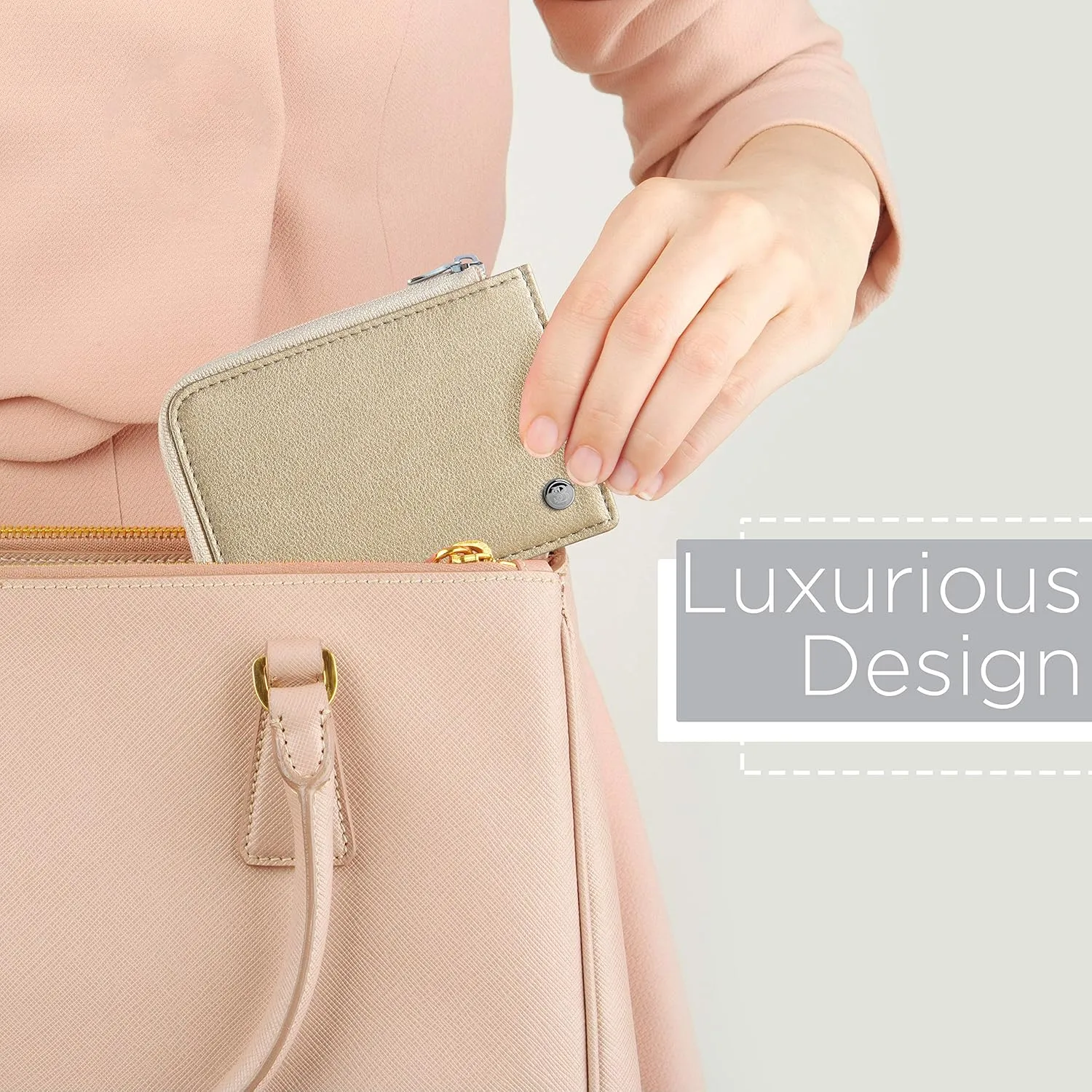SERMAN BRANDS Wallet Women Zipper Rfid Blocking Small Compact Luxury Leather Pocket Wallet Ladies Mini Purse Credit Card Holder - Compact