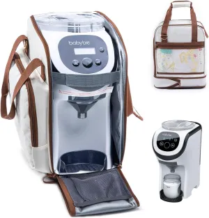 SFYBYHEART Carrying Case Compatible with Baby Brezza Formula Pro Mini Baby Formula Mixer Machine Carrying Bag - Baby Formula Mixer Travel Bag with Pockets for Baby Essential, Pumps, Baby Bottles