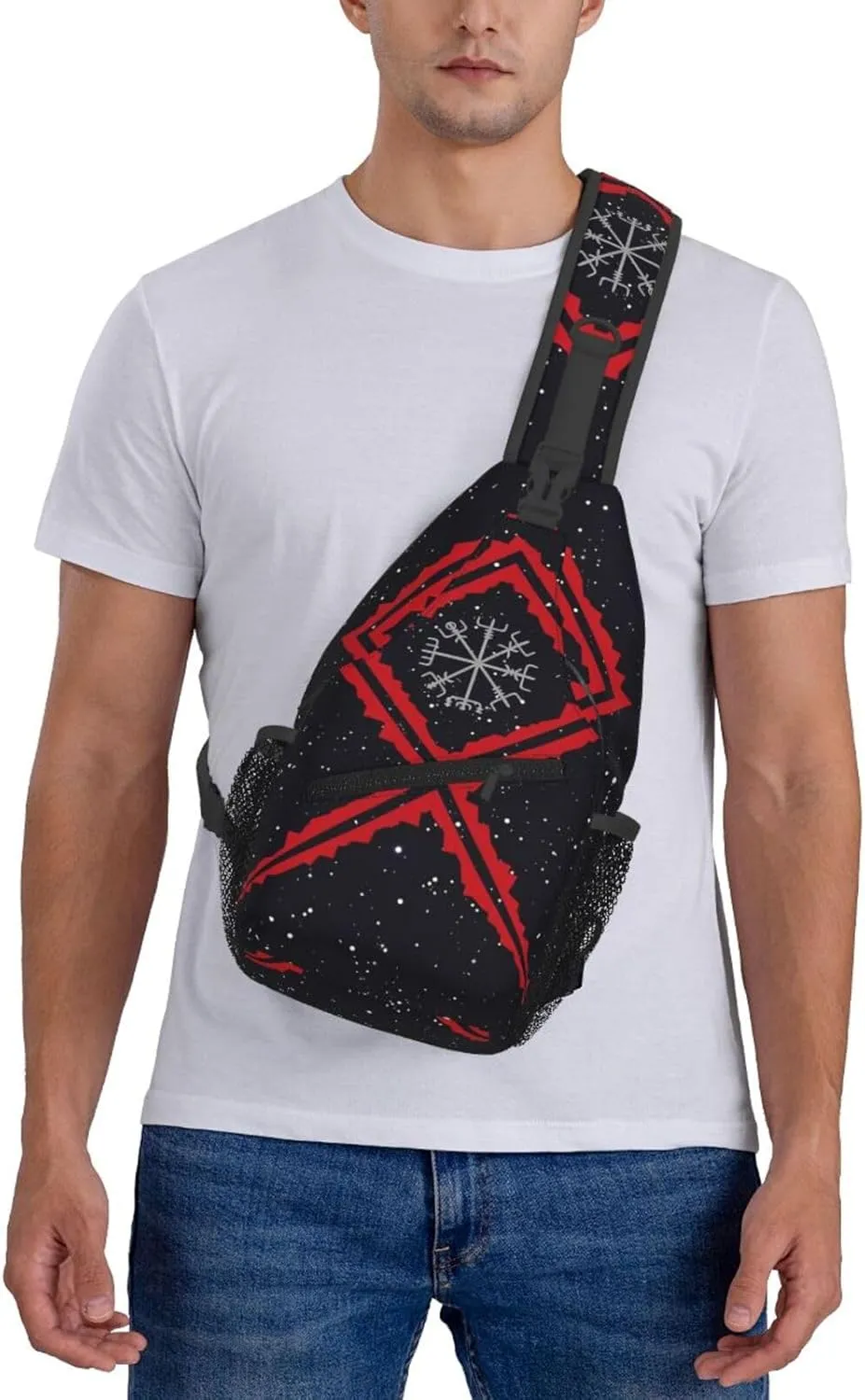 Shark Crossbody Bags Men Cross Chest Bag Women Adjustable Sling Backpack Shoulder Bag