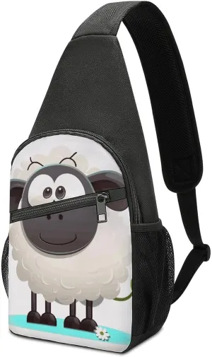 Sheep Sling Bag Travel Sling Backpack Man Purse for Men Hiking Crossbody Bags Chest Bag Shoulder Chest Pack