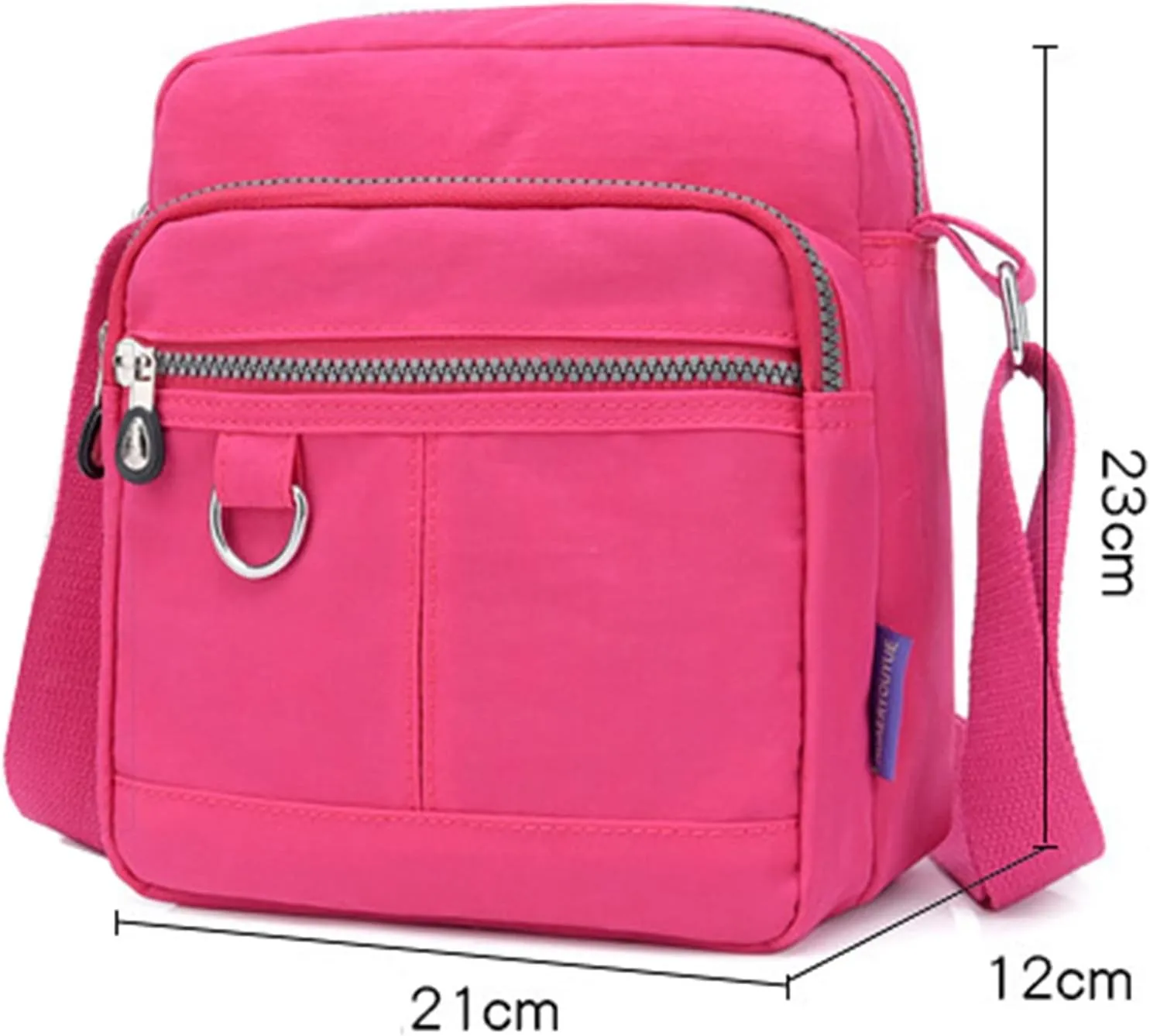 Shoulder Bags for Men Casual Nylon Purse Handbag Crossbody Bags Shoulder Bag Handbag For Women Small (Black, One Size)