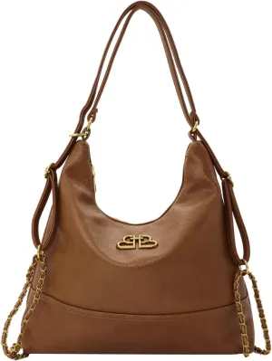 Shoulder Purse For Women Handbags - Fashion Soft PU Leather Tote Multi Pocket Hobo Bag