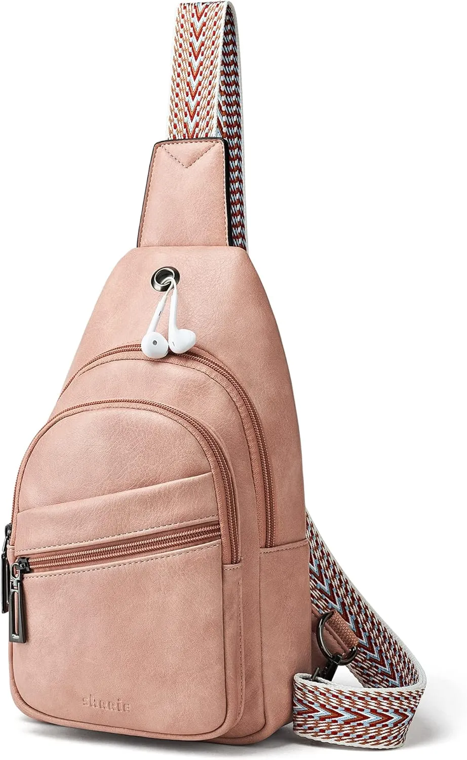 Shrrie Sling Bag Crossbody Bag for Women Vegan Leather Fanny Pack Women Small Travel Purse Chest Waist Bag For Daily Use