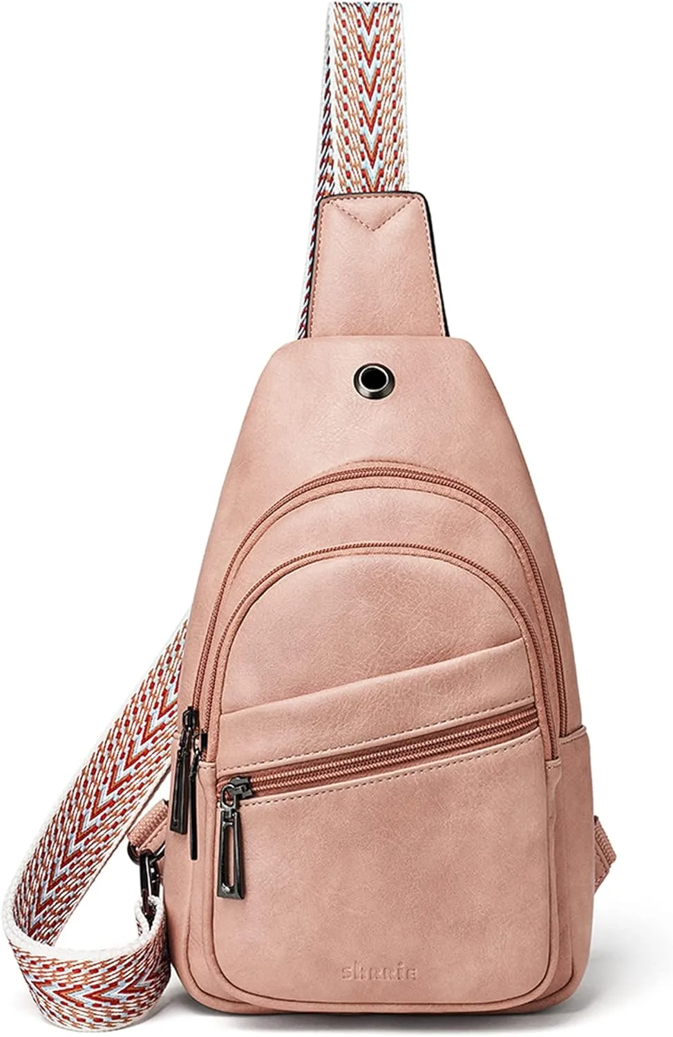 Shrrie Sling Bag Crossbody Bag for Women Vegan Leather Fanny Pack Women Small Travel Purse Chest Waist Bag For Daily Use