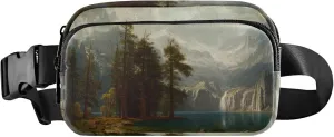Sierra Nevada Albert Bierstadt Painting Fanny Packs for Women Waterproof Hip Pack Belt Pouch Cute Crossbody Waist Pack