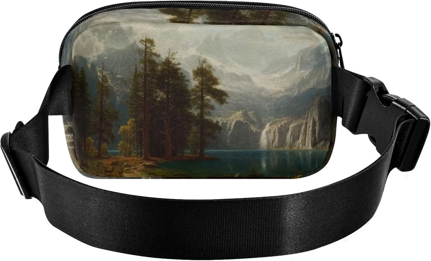 Sierra Nevada Albert Bierstadt Painting Fanny Packs for Women Waterproof Hip Pack Belt Pouch Cute Crossbody Waist Pack