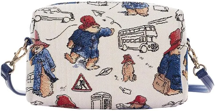 Signare Tapestry Women Fashion Travel Hip Cross Body Bag Paddington Bear Design (HPBG-PADD)