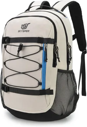 SKYSPER Hiking Backpack 25L Lightweight Travel Backpack Hiking Day Pack for Men Women(Off-white)