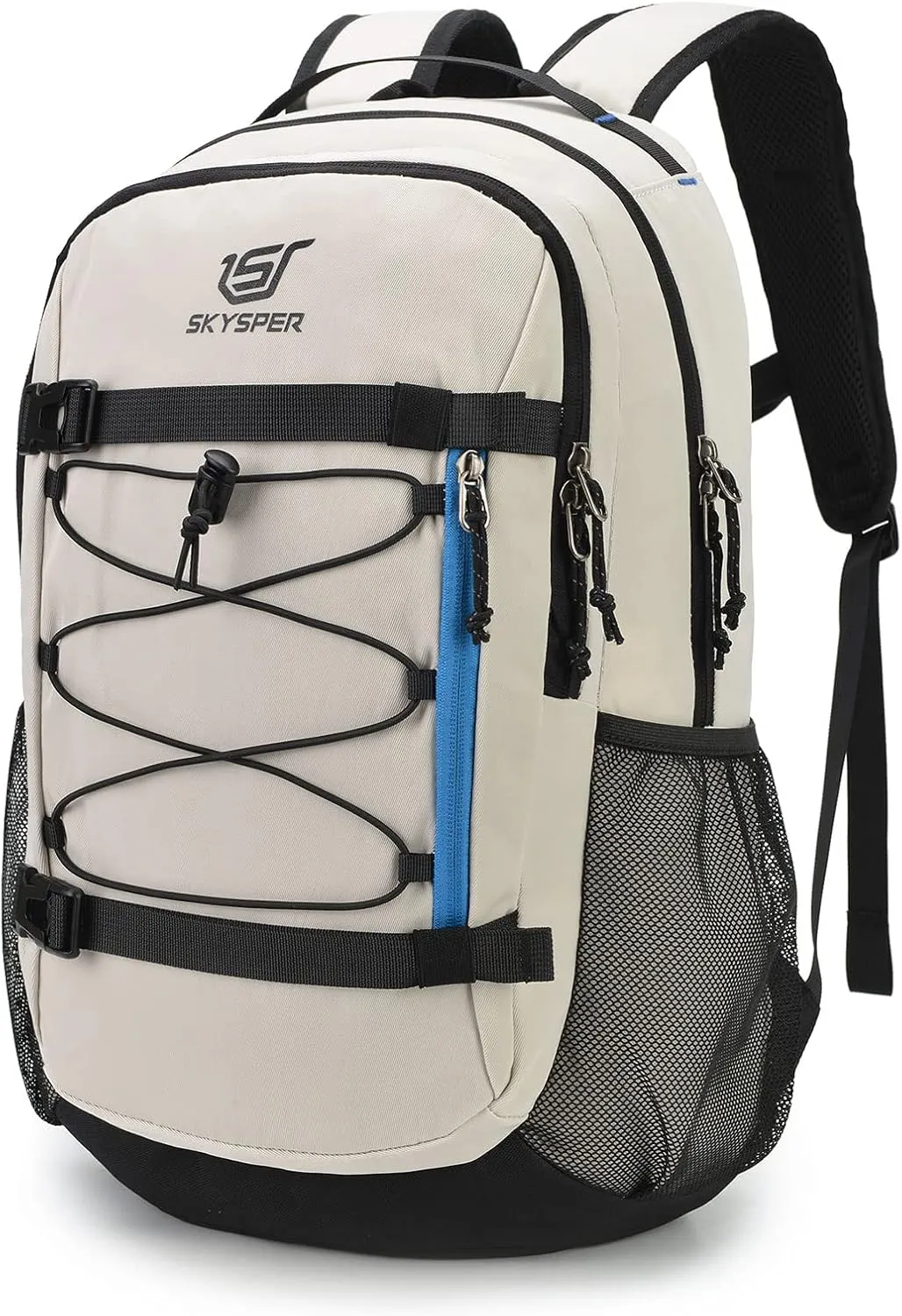 SKYSPER Hiking Backpack 25L Lightweight Travel Backpack Hiking Day Pack for Men Women(Off-white)