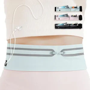 Slim Running Belt for Women for Phone,No Bounce Waterproof Reflective Adjustable Workout Fanny Pack,Phone Holder for Running Workout,Waist Pack Fits Most Cell Phones, Green
