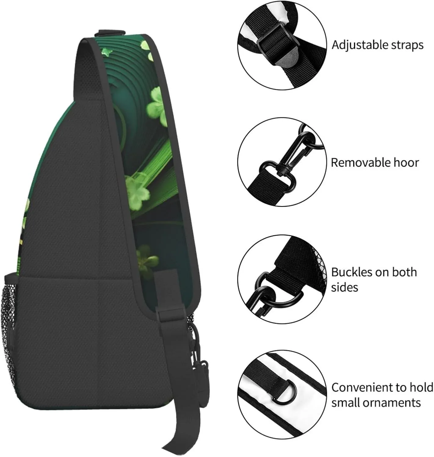 Sling Backpack Bag For Men Happy St Patrick'S Day Cross Chest Bag Crossbody Shoulder Bag Travel Hiking Daypack