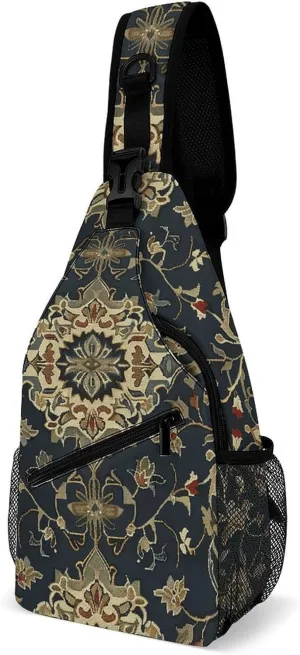 Sling Backpack Crossbody for Man Woman An Elegant Pattern Cross Body Adjustable Chest Bag