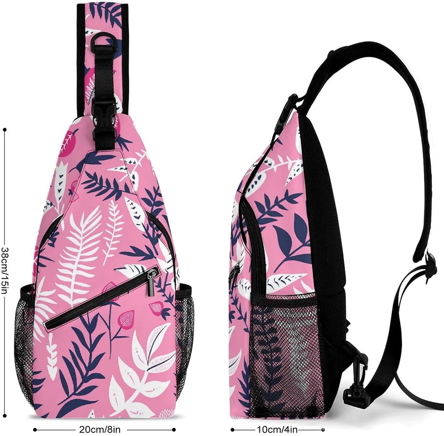 Sling Backpack Crossbody for Man Woman Flowers And Pomegranates Cross Body Adjustable Chest Bag