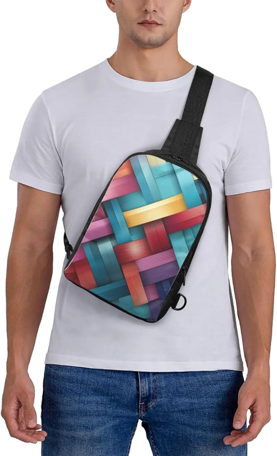 Sling Backpack Crossbody Sling Bag for Men Women Cross Chest Bag Bold Colors Shoulder Bag Travel Hiking Daypack