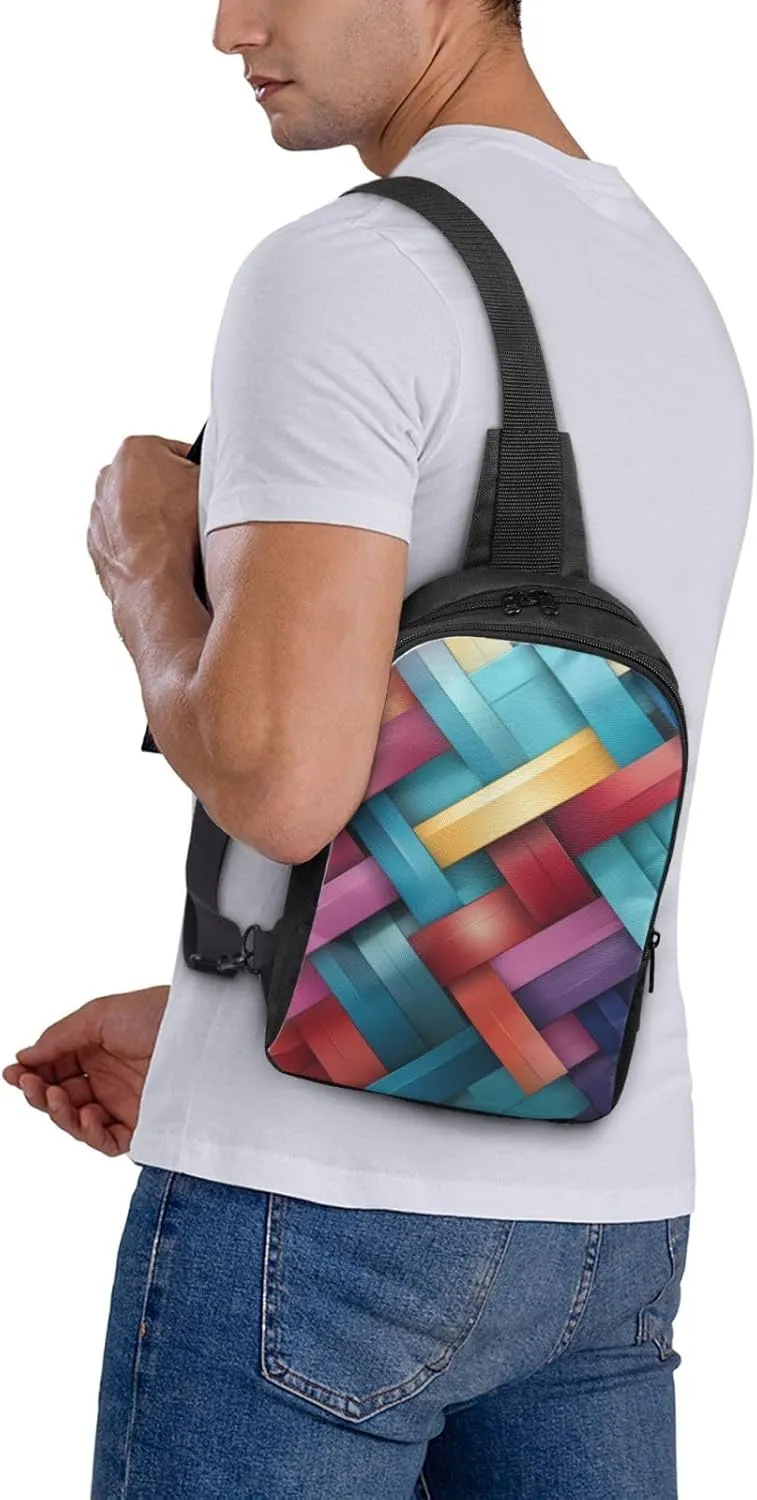 Sling Backpack Crossbody Sling Bag for Men Women Cross Chest Bag Bold Colors Shoulder Bag Travel Hiking Daypack
