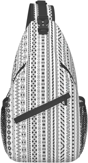 Sling Bag Bones And Dog Claws Print Sling Backpack Crossbody Chest Bag Daypack For Hiking Travel