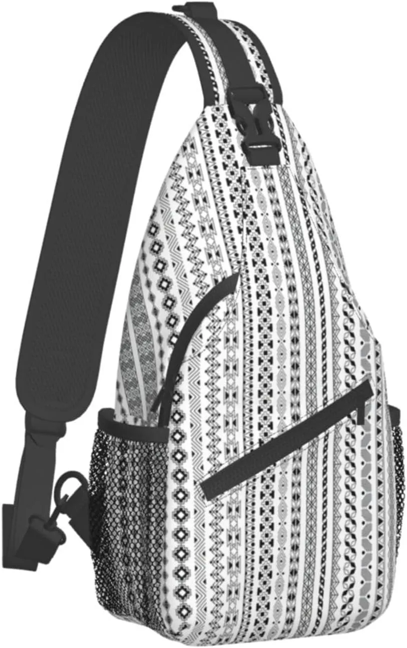 Sling Bag Bones And Dog Claws Print Sling Backpack Crossbody Chest Bag Daypack For Hiking Travel