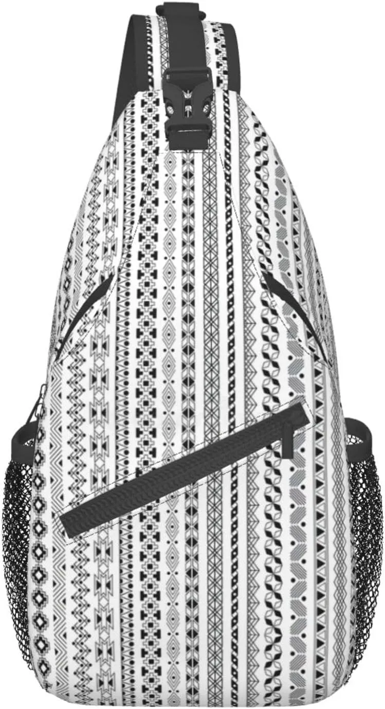 Sling Bag Bones And Dog Claws Print Sling Backpack Crossbody Chest Bag Daypack For Hiking Travel